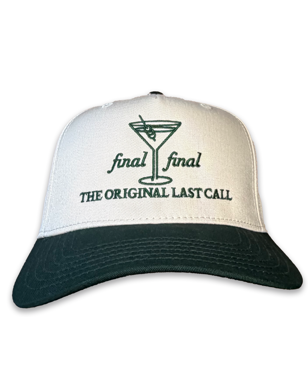 The Original Last Call® Martini Snapback Hat - Green/Cream | Final Final